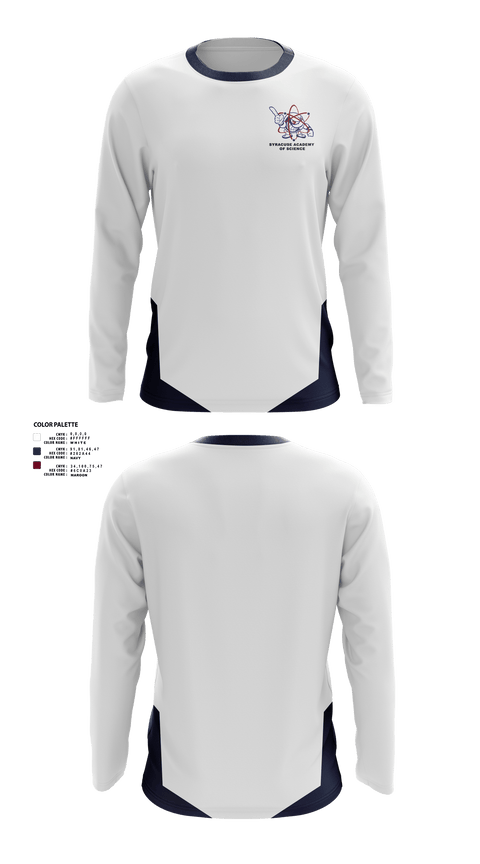 Long Sleeve Performance Shirt, Syracuse Academy of Science Track and Field, Track & Field, Teamtime, Team time, sublimation, custom sports apparel, team uniforms, spirit wear, spiritwear, sports uniforms, custom shirts, team store, custom team store, fundraiser sports, apparel fundraiser