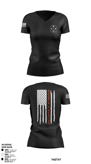 Womens Short Sleeve Vneck Shirt, Bakersfield Search and Rescue, , Teamtime, Team time, sublimation, custom sports apparel, team uniforms, spirit wear, spiritwear, sports uniforms, custom shirts, team store, custom team store, fundraiser sports, apparel fundraiser