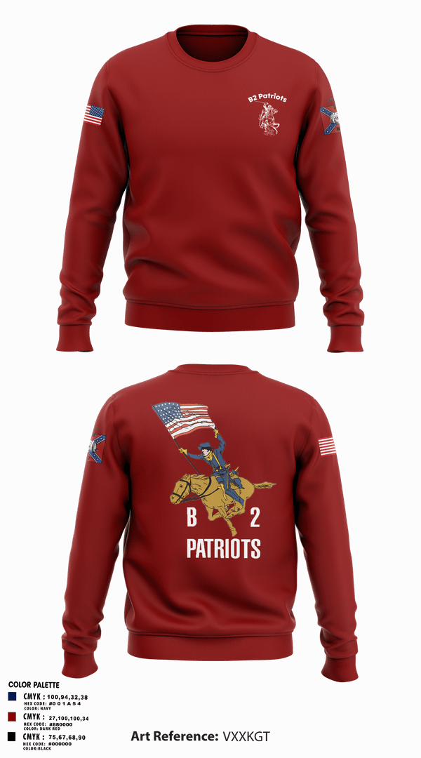 Crew Neck Sweatshirt, B2 Patriots sports, Army, Teamtime, Team time, sublimation, custom sports apparel, team uniforms, spirit wear, spiritwear, sports uniforms, custom shirts, team store, custom team store, fundraiser sports, apparel fundraiser