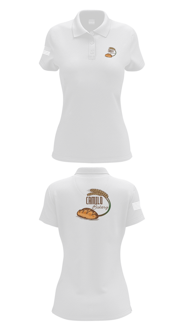 Womens Short Sleeve Performance Polo, Camilo bakery, , Teamtime, Team time, sublimation, custom sports apparel, team uniforms, spirit wear, spiritwear, sports uniforms, custom shirts, team store, custom team store, fundraiser sports, apparel fundraiser