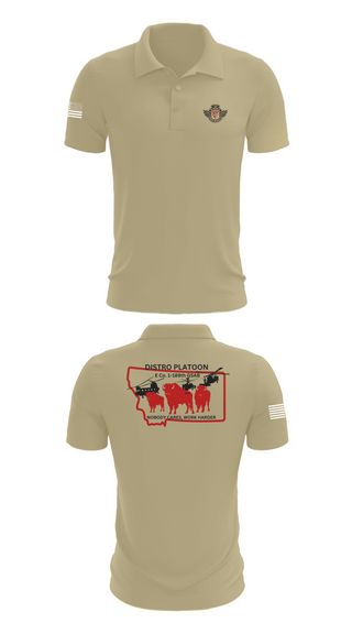 Short Sleeve Performance Polo, E co. 1-189th, , Teamtime, Team time, sublimation, custom sports apparel, team uniforms, spirit wear, spiritwear, sports uniforms, custom shirts, team store, custom team store, fundraiser sports, apparel fundraiser