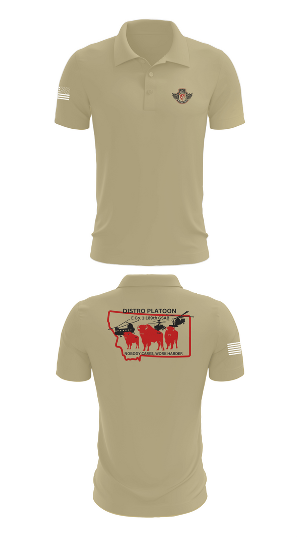 Short Sleeve Performance Polo, E co. 1-189th, , Teamtime, Team time, sublimation, custom sports apparel, team uniforms, spirit wear, spiritwear, sports uniforms, custom shirts, team store, custom team store, fundraiser sports, apparel fundraiser
