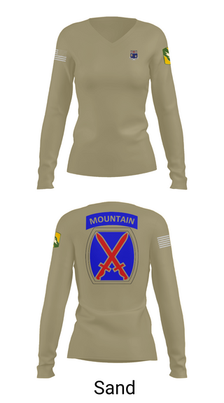 Womens Long Sleeve Vneck Shirt, 1-155th, , Teamtime, Team time, sublimation, custom sports apparel, team uniforms, spirit wear, spiritwear, sports uniforms, custom shirts, team store, custom team store, fundraiser sports, apparel fundraiser