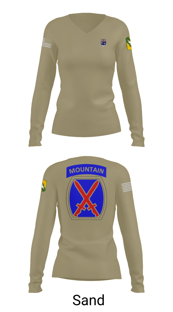 Womens Long Sleeve Vneck Shirt, 1-155th, , Teamtime, Team time, sublimation, custom sports apparel, team uniforms, spirit wear, spiritwear, sports uniforms, custom shirts, team store, custom team store, fundraiser sports, apparel fundraiser