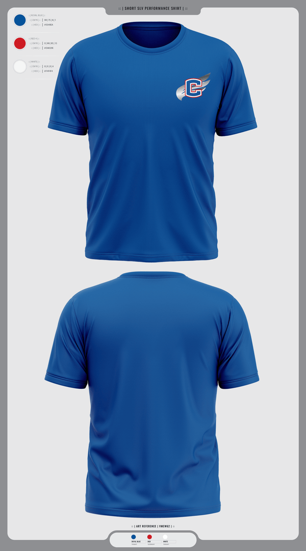 Short Sleeve Performance Shirt, Cleveland Blue Raiders, Track & Field, Teamtime, Team time, sublimation, custom sports apparel, team uniforms, spirit wear, spiritwear, sports uniforms, custom shirts, team store, custom team store, fundraiser sports, apparel fundraiser