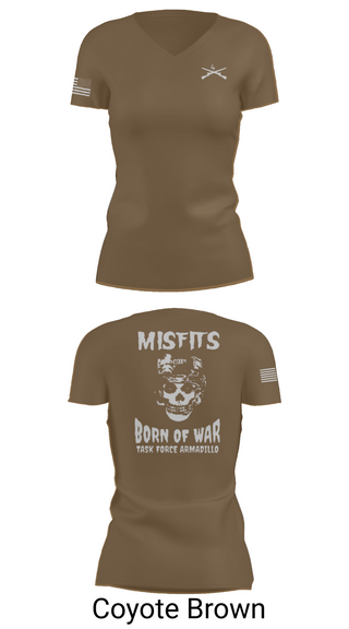 Womens Short Sleeve Vneck Shirt, 4th platoon misfits, Army, Teamtime, Team time, sublimation, custom sports apparel, team uniforms, spirit wear, spiritwear, sports uniforms, custom shirts, team store, custom team store, fundraiser sports, apparel fundraiser