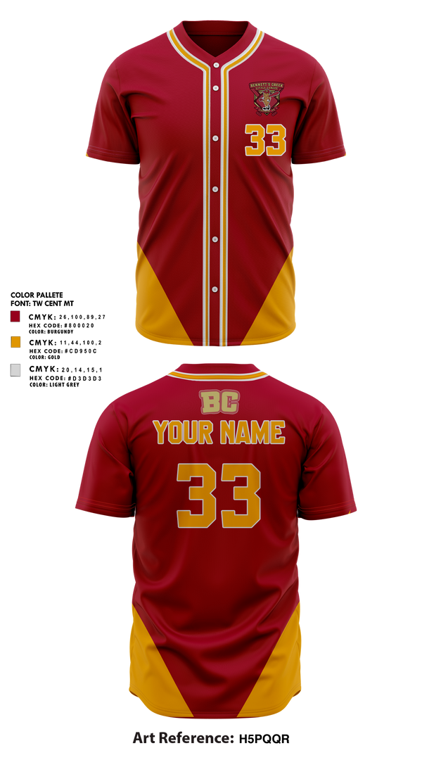 Full Button Baseball Jersey, Bennetts Creek Little League, Baseball, Teamtime, Team time, sublimation, custom sports apparel, team uniforms, spirit wear, spiritwear, sports uniforms, custom shirts, team store, custom team store, fundraiser sports, apparel fundraiser
