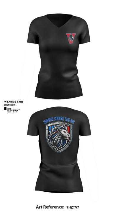 Valor 87378817 Women's Short Sleeve V-neck Shirt - 4