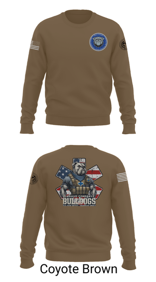 Crew Neck Sweatshirt, Bravo Company Bulldogs, , Teamtime, Team time, sublimation, custom sports apparel, team uniforms, spirit wear, spiritwear, sports uniforms, custom shirts, team store, custom team store, fundraiser sports, apparel fundraiser