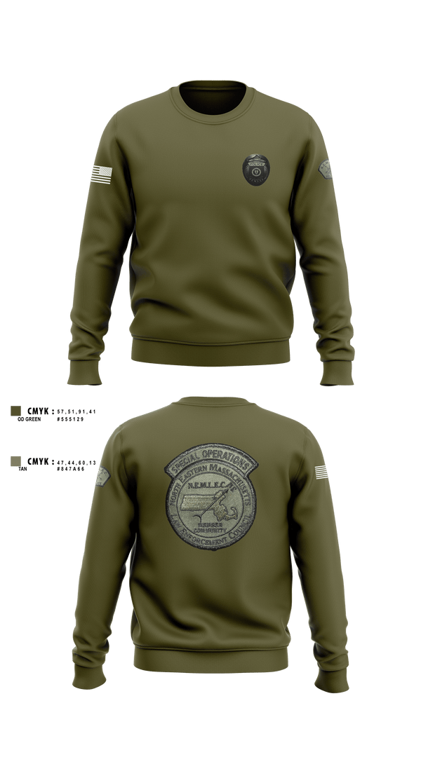 Crew Neck Sweatshirt, NEMLEC SWAT, , Teamtime, Team time, sublimation, custom sports apparel, team uniforms, spirit wear, spiritwear, sports uniforms, custom shirts, team store, custom team store, fundraiser sports, apparel fundraiser