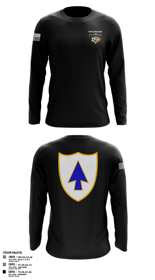 Long Sleeve Performance Shirt, Dirty Beaver$, , Teamtime, Team time, sublimation, custom sports apparel, team uniforms, spirit wear, spiritwear, sports uniforms, custom shirts, team store, custom team store, fundraiser sports, apparel fundraiser