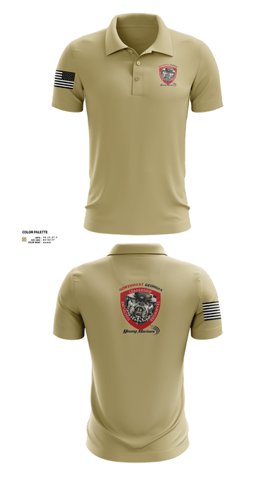 Northwest Georgia Young Marines 76347132 Short Sleeve Performance Polo - 2