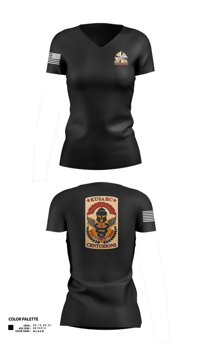 Kirk U.S. Army Health Clinic 36781561 Women's Short Sleeve V-neck Shirt - 60