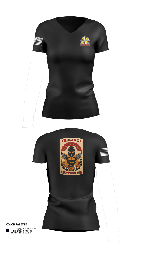 Womens Short Sleeve Vneck Shirt, Kirk U.S. Army Health Clinic, , Teamtime, Team time, sublimation, custom sports apparel, team uniforms, spirit wear, spiritwear, sports uniforms, custom shirts, team store, custom team store, fundraiser sports, apparel fundraiser