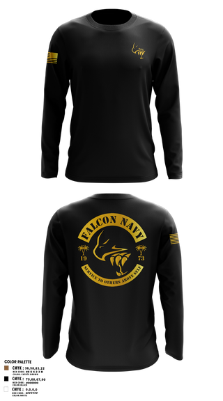 Long Sleeve Performance Shirt, Falcon Navy, , Teamtime, Team time, sublimation, custom sports apparel, team uniforms, spirit wear, spiritwear, sports uniforms, custom shirts, team store, custom team store, fundraiser sports, apparel fundraiser