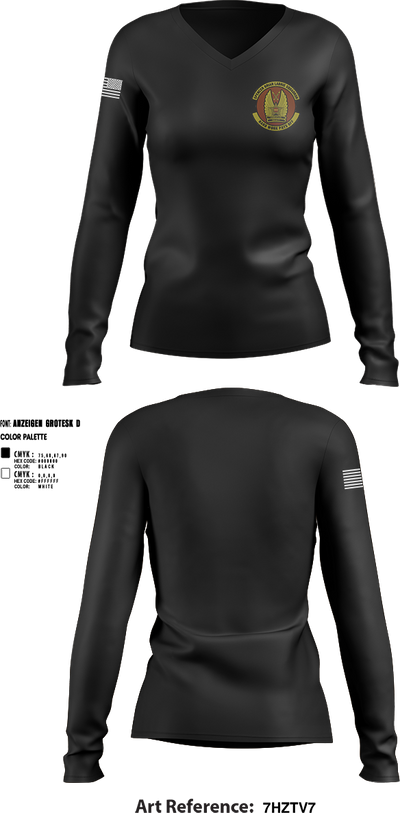 Spencer Brian LaBrie Squadron 3444583 Women's Long Sleeve V-neck Shirt - 4