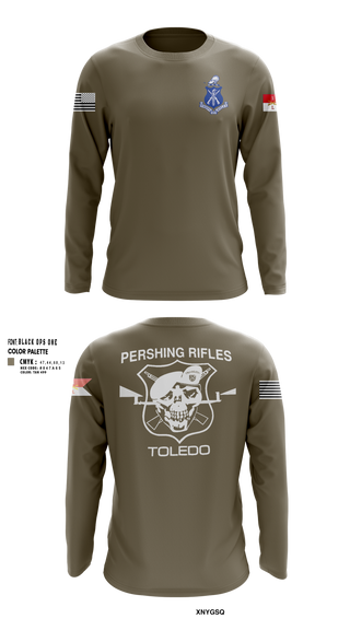 Long Sleeve Performance Shirt, Pershing Rifles Troop L-1, , Teamtime, Team time, sublimation, custom sports apparel, team uniforms, spirit wear, spiritwear, sports uniforms, custom shirts, team store, custom team store, fundraiser sports, apparel fundraiser