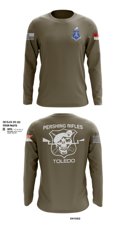 Pershing Rifles Troop L-1 10347059 Long Sleeve Performance Shirt 153