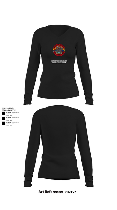 Distribution Management Instructional Company 92076770 Women's Long Sleeve V-neck Shirt - 22