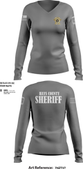 Hays County Sheriff’s Office 39669531 Women's Long Sleeve V-neck Shirt - 150