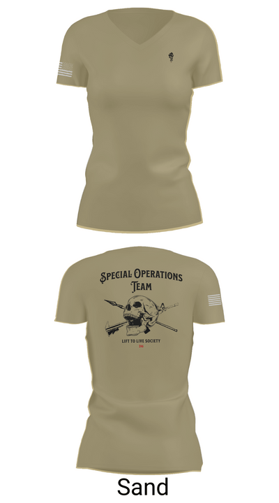 Special Operations Team 76879429 Women's Short Sleeve V-neck Shirt - 84