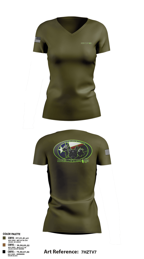 Womens Short Sleeve Vneck Shirt, Sector K9 Foundation, , Teamtime, Team time, sublimation, custom sports apparel, team uniforms, spirit wear, spiritwear, sports uniforms, custom shirts, team store, custom team store, fundraiser sports, apparel fundraiser
