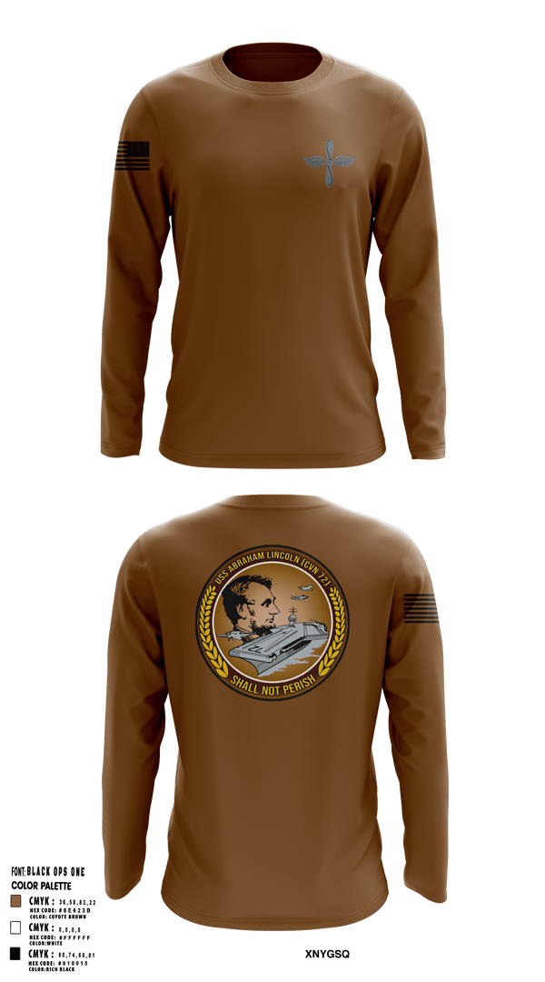 Long Sleeve Performance Shirt, CVN 72 Abraham Lincoln, , Teamtime, Team time, sublimation, custom sports apparel, team uniforms, spirit wear, spiritwear, sports uniforms, custom shirts, team store, custom team store, fundraiser sports, apparel fundraiser