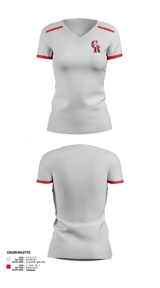 Womens Short Sleeve Vneck Shirt, Canyon Ridge High School Tennis, Tennis, Teamtime, Team time, sublimation, custom sports apparel, team uniforms, spirit wear, spiritwear, sports uniforms, custom shirts, team store, custom team store, fundraiser sports, apparel fundraiser