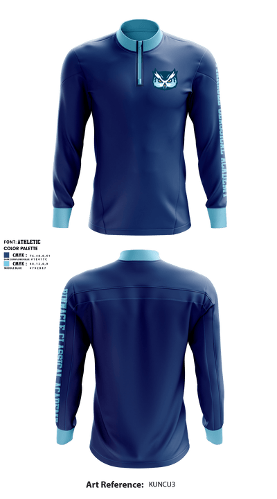 Pinnacle Classical Academy 26149786 Quarter Zip Jacket - 30