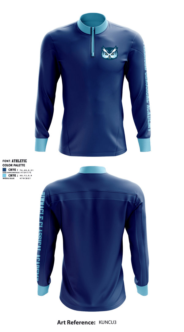 Quarter Zip Jacket, Pinnacle Classical Academy, Spirit Store, Teamtime, Team time, sublimation, custom sports apparel, team uniforms, spirit wear, spiritwear, sports uniforms, custom shirts, team store, custom team store, fundraiser sports, apparel fundraiser