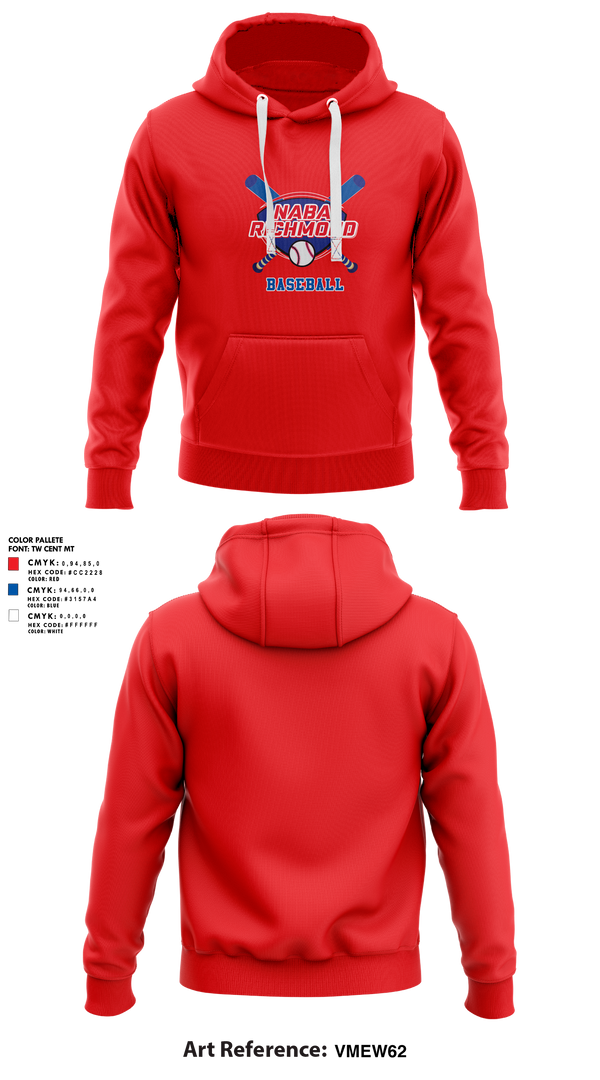 Hoodie, NABA Richmond Baseball, Baseball, Teamtime, Team time, sublimation, custom sports apparel, team uniforms, spirit wear, spiritwear, sports uniforms, custom shirts, team store, custom team store, fundraiser sports, apparel fundraiser