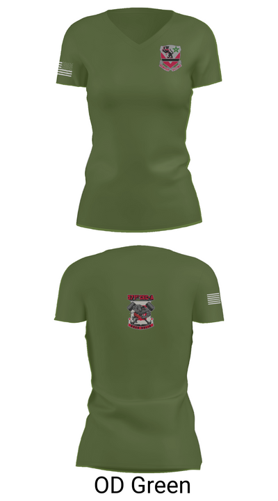 16th BEB 571st Company 8962391 Women's Short Sleeve V-neck Shirt - 48