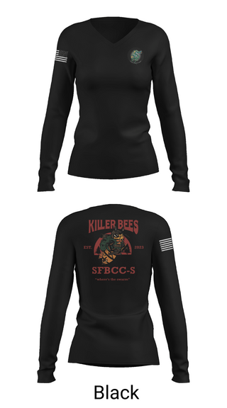 Womens Long Sleeve Vneck Shirt, 1SFG(A), 3rd BN, BSC, , Teamtime, Team time, sublimation, custom sports apparel, team uniforms, spirit wear, spiritwear, sports uniforms, custom shirts, team store, custom team store, fundraiser sports, apparel fundraiser