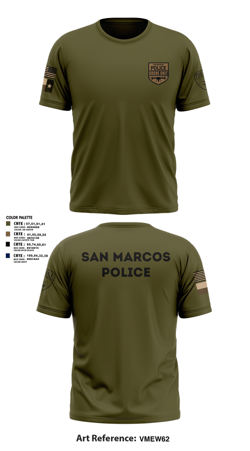 Short Sleeve Rash Guard Shirt, San Marcos Police Drone Unit, Police, Teamtime, Team time, sublimation, custom sports apparel, team uniforms, spirit wear, spiritwear, sports uniforms, custom shirts, team store, custom team store, fundraiser sports, apparel fundraiser