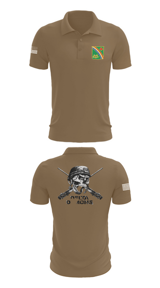 Short Sleeve Performance Polo, 1st Battalion 69th Infantry Regiment, Army, Teamtime, Team time, sublimation, custom sports apparel, team uniforms, spirit wear, spiritwear, sports uniforms, custom shirts, team store, custom team store, fundraiser sports, apparel fundraiser
