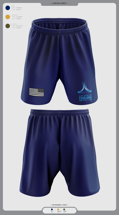 9th Civil Engineer Squadron 89211458 Athletic Shorts With Pockets - 1