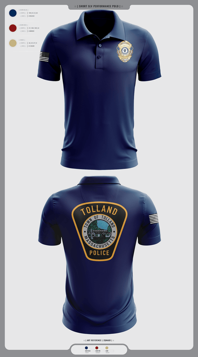 Tolland Police Department 15445764 Short Sleeve Performance Polo - 1