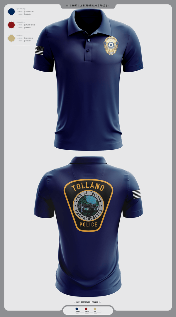 Short Sleeve Performance Polo, Tolland Police Department, , Teamtime, Team time, sublimation, custom sports apparel, team uniforms, spirit wear, spiritwear, sports uniforms, custom shirts, team store, custom team store, fundraiser sports, apparel fundraiser