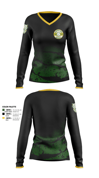Womens Long Sleeve Vneck Shirt, Queens Lake Panthers, Softball, Teamtime, Team time, sublimation, custom sports apparel, team uniforms, spirit wear, spiritwear, sports uniforms, custom shirts, team store, custom team store, fundraiser sports, apparel fundraiser