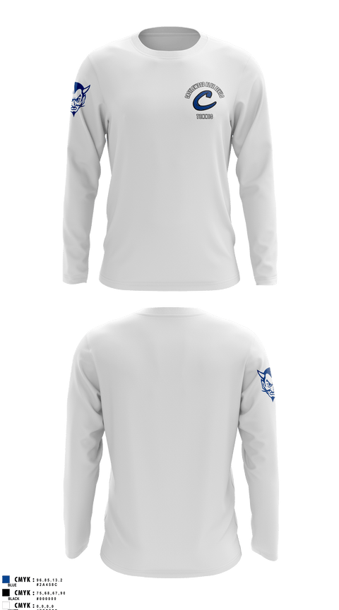 Long Sleeve Performance Shirt, Castlewood Blue Devils, Tennis, Teamtime, Team time, sublimation, custom sports apparel, team uniforms, spirit wear, spiritwear, sports uniforms, custom shirts, team store, custom team store, fundraiser sports, apparel fundraiser