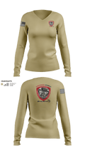 Northwest Georgia Young Marines 76347132 Women's Long Sleeve V-neck Shirt - 2