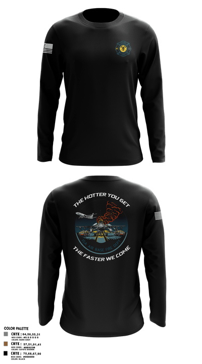 ISA Air base Fire Dept. 19172110 Long Sleeve Performance Shirt 65