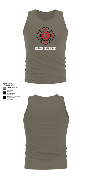 Tank Top, Glen Burnie, Fire Department, Teamtime, Team time, sublimation, custom sports apparel, team uniforms, spirit wear, spiritwear, sports uniforms, custom shirts, team store, custom team store, fundraiser sports, apparel fundraiser