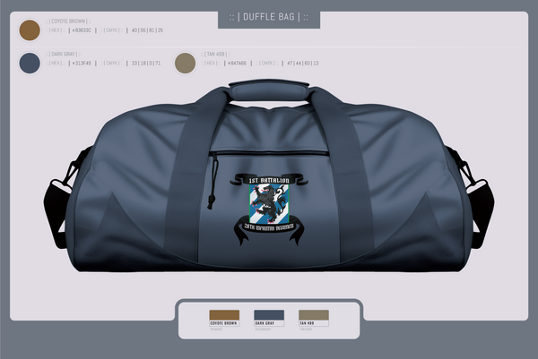Duffle Bag, 1-28 Infantry battalion, , Teamtime, Team time, sublimation, custom sports apparel, team uniforms, spirit wear, spiritwear, sports uniforms, custom shirts, team store, custom team store, fundraiser sports, apparel fundraiser