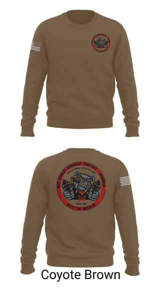 Crew Neck Sweatshirt, 41st CEC-A, Army, Teamtime, Team time, sublimation, custom sports apparel, team uniforms, spirit wear, spiritwear, sports uniforms, custom shirts, team store, custom team store, fundraiser sports, apparel fundraiser