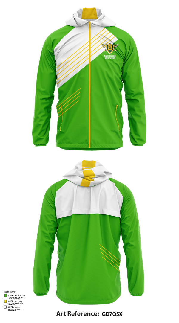 Windbreaker, Huntington High School, Tennis, Teamtime, Team time, sublimation, custom sports apparel, team uniforms, spirit wear, spiritwear, sports uniforms, custom shirts, team store, custom team store, fundraiser sports, apparel fundraiser
