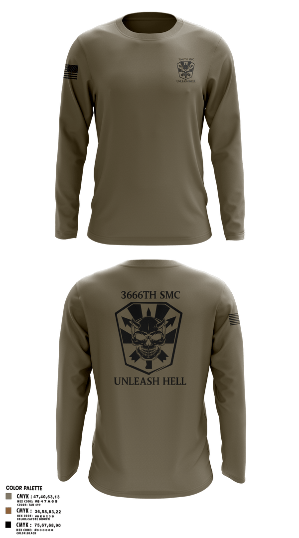 Long Sleeve Performance Shirt, 3666 Support Maintenance Company, , Teamtime, Team time, sublimation, custom sports apparel, team uniforms, spirit wear, spiritwear, sports uniforms, custom shirts, team store, custom team store, fundraiser sports, apparel fundraiser