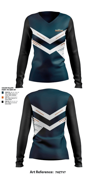 Womens Long Sleeve Vneck Shirt, Midwest Monsters, Men's Basketball, Teamtime, Team time, sublimation, custom sports apparel, team uniforms, spirit wear, spiritwear, sports uniforms, custom shirts, team store, custom team store, fundraiser sports, apparel fundraiser