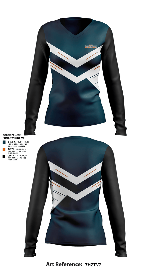 Womens Long Sleeve Vneck Shirt, Midwest Monsters, Men's Basketball, Teamtime, Team time, sublimation, custom sports apparel, team uniforms, spirit wear, spiritwear, sports uniforms, custom shirts, team store, custom team store, fundraiser sports, apparel fundraiser