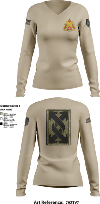 Womens Long Sleeve Vneck Shirt, 441st transportation company, Army, Teamtime, Team time, sublimation, custom sports apparel, team uniforms, spirit wear, spiritwear, sports uniforms, custom shirts, team store, custom team store, fundraiser sports, apparel fundraiser